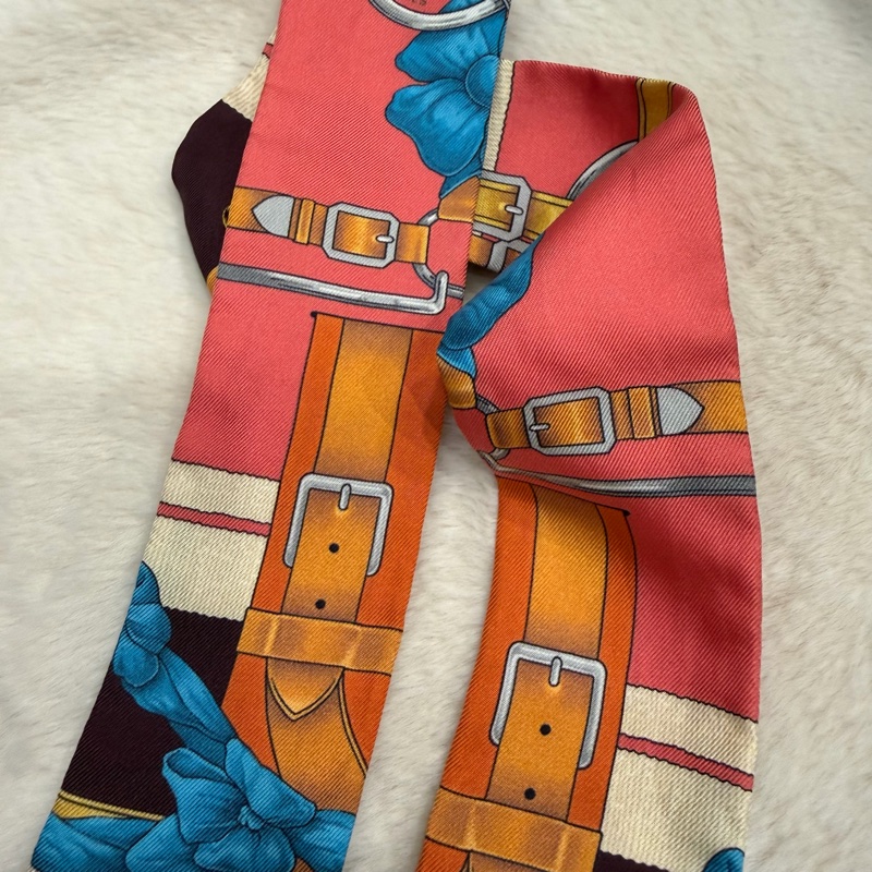 Hermes 愛馬仕 鎖鏈皮帶Twilly 絲巾-13