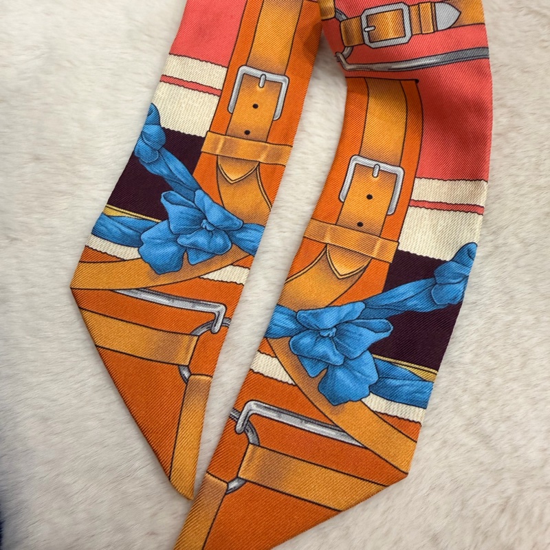 Hermes 愛馬仕 鎖鏈皮帶Twilly 絲巾-15
