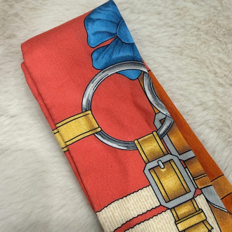 Hermes 愛馬仕 鎖鏈皮帶Twilly 絲巾-16