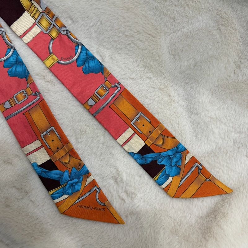Hermes 愛馬仕 鎖鏈皮帶Twilly 絲巾-19