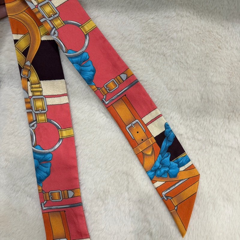 Hermes 愛馬仕 鎖鏈皮帶Twilly 絲巾-20