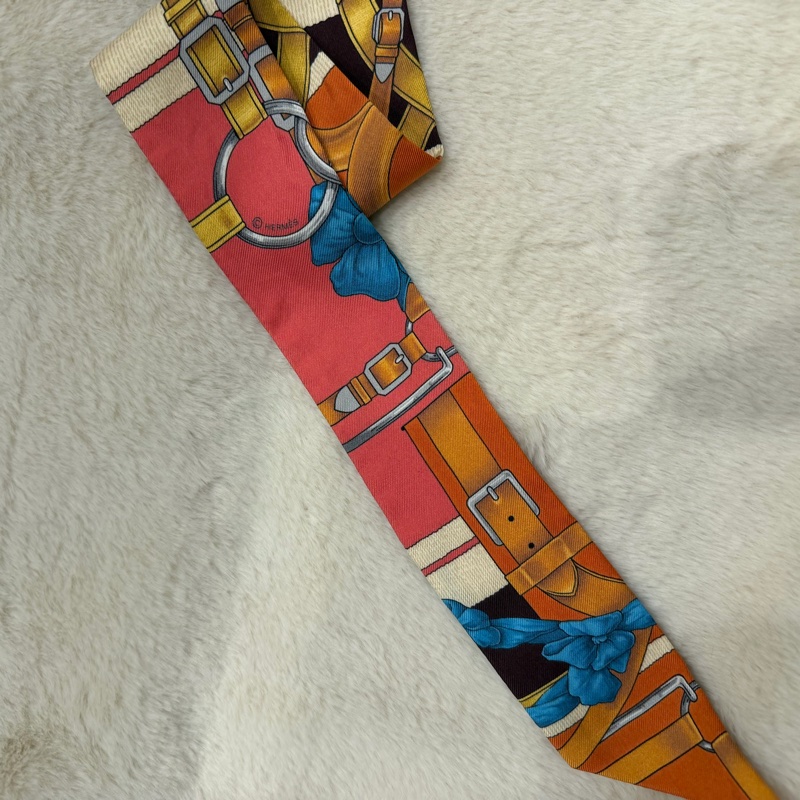 Hermes 愛馬仕 鎖鏈皮帶Twilly 絲巾-22