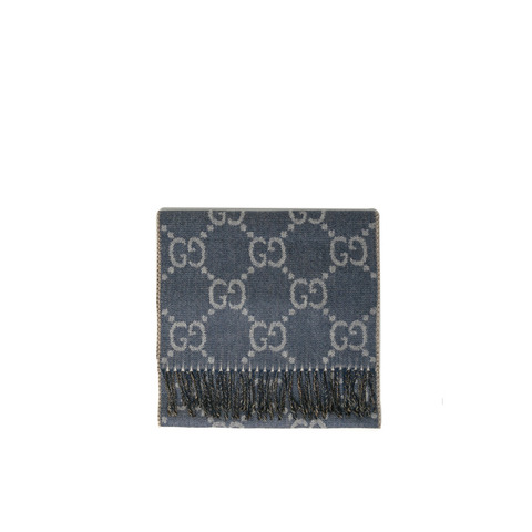 Gg Jacquard Knit With Tassels 圍巾