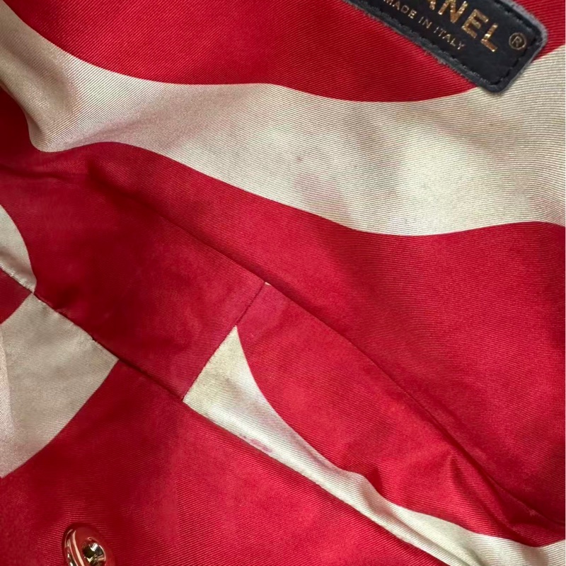 Chanel✨鏈條花呢丹寧牛仔JUMBO XXL 機場包-15