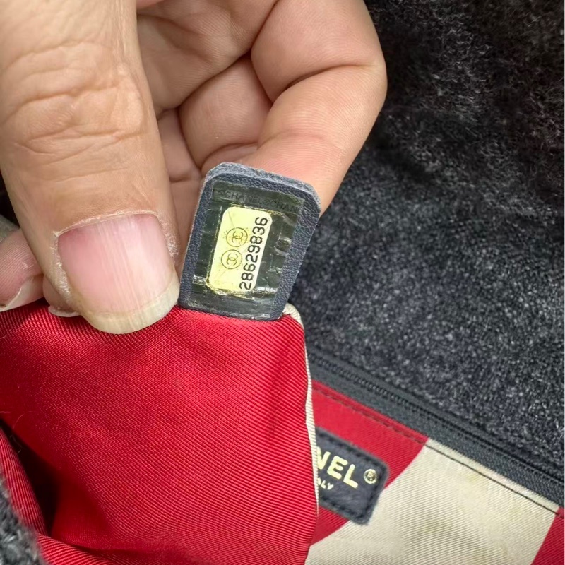 Chanel✨鏈條花呢丹寧牛仔JUMBO XXL 機場包-16