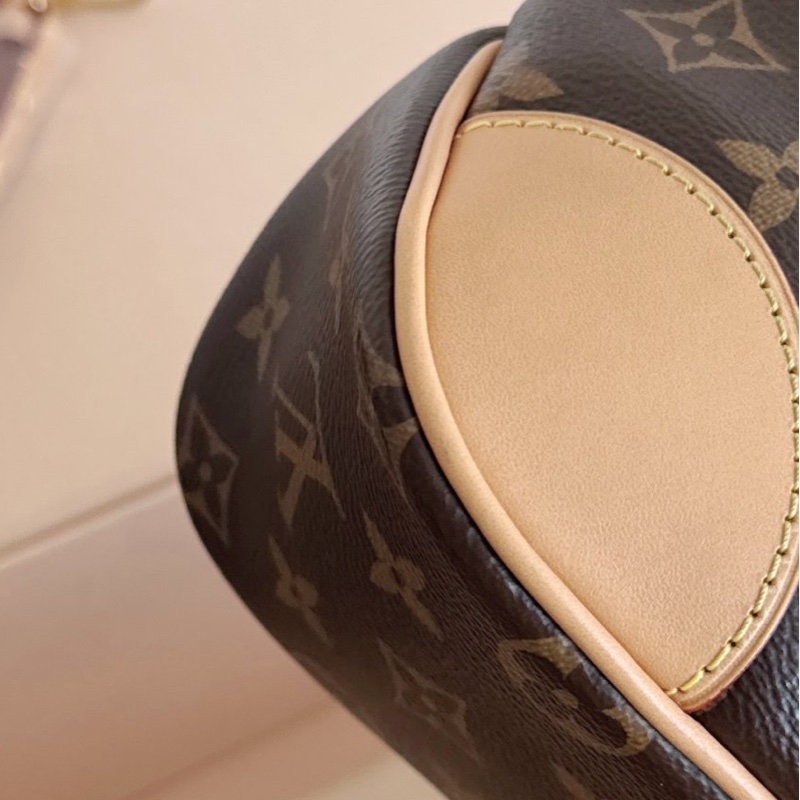 【近新閒置品】Louis Vuitton 路易威登LV Boulogne牛角包新款棕邊復古肩背包-12