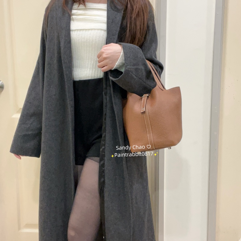 ෆ Hermes Picotin金棕銀菜籃子-1