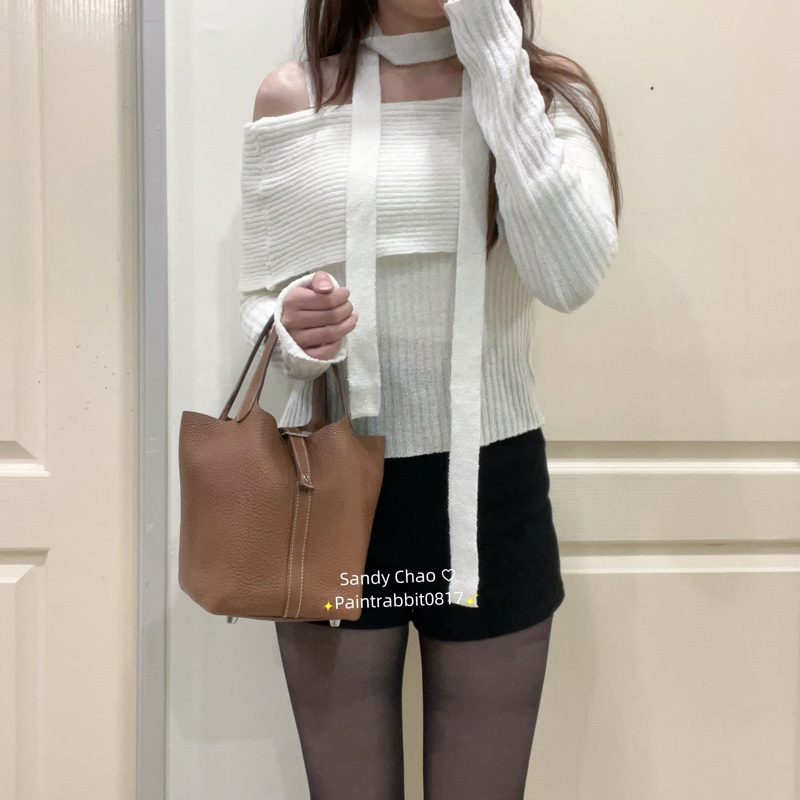 ෆ Hermes Picotin金棕銀菜籃子-2