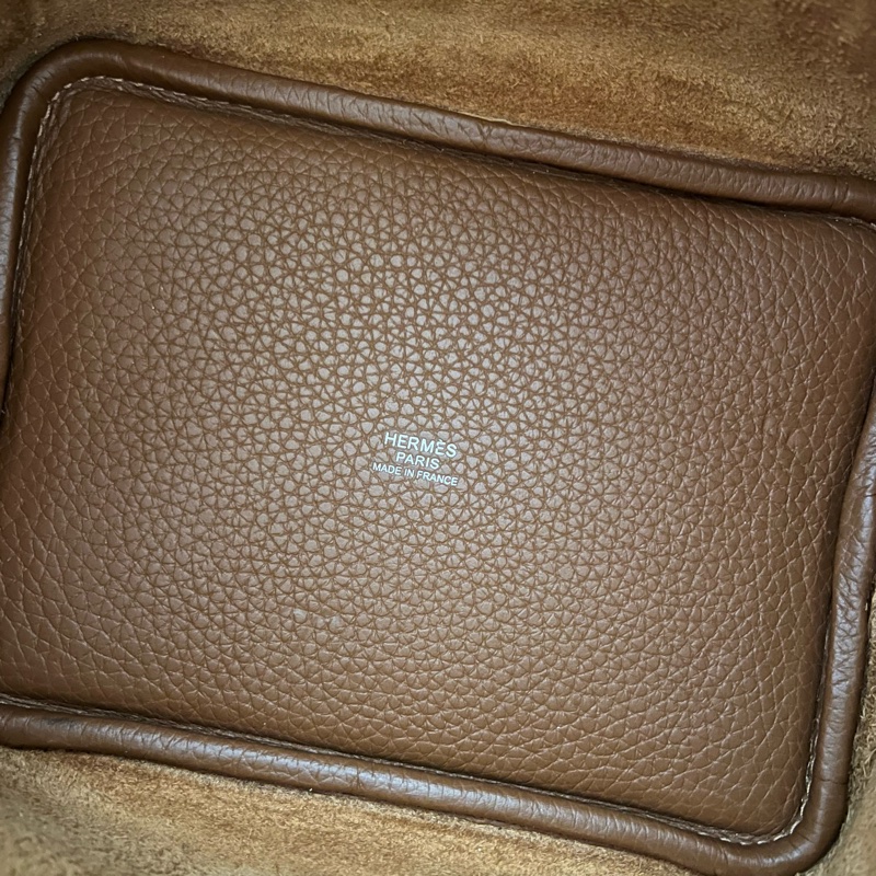 ෆ Hermes Picotin金棕銀菜籃子-17