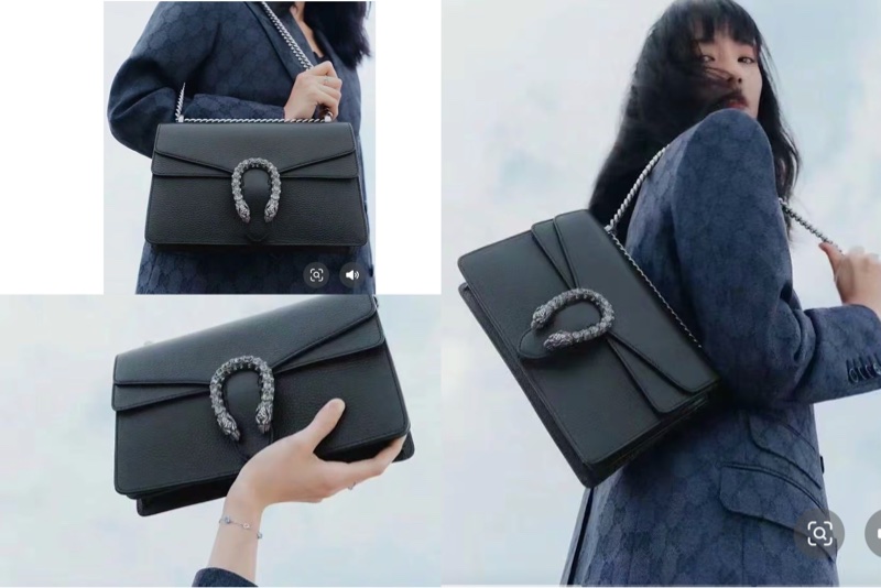 Gucci 經典酒神包黑色中號-9