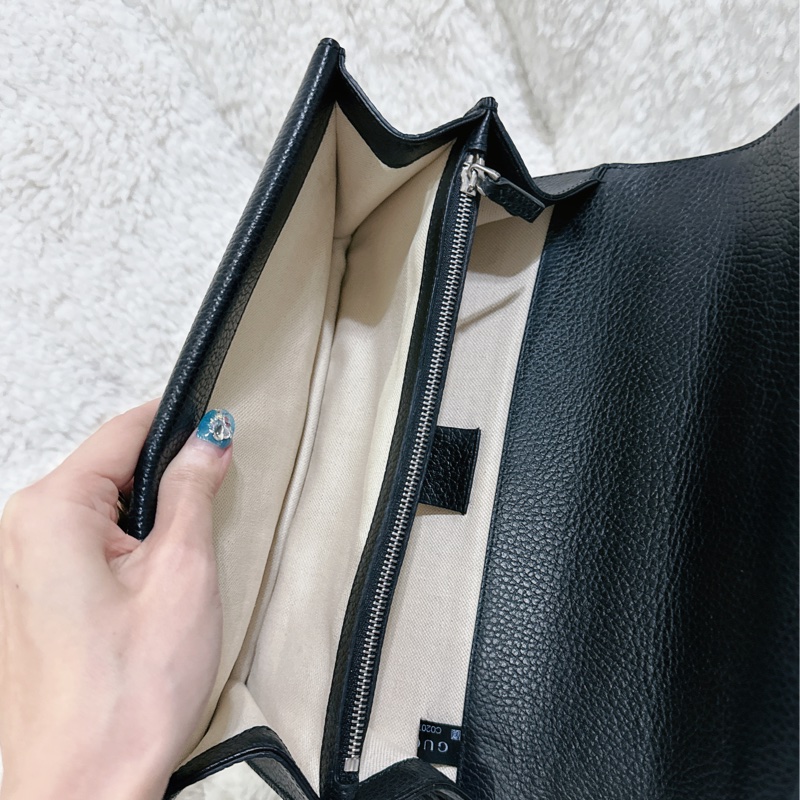 Gucci 經典酒神包黑色中號-10