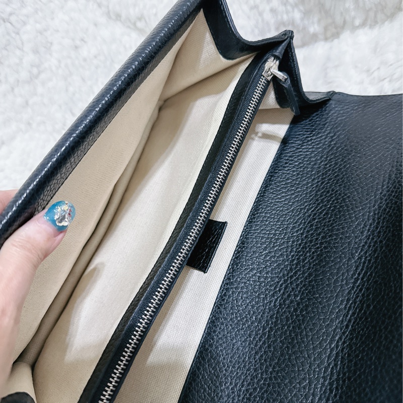 Gucci 經典酒神包黑色中號-14