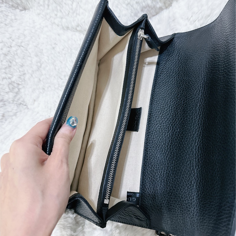 Gucci 經典酒神包黑色中號-15