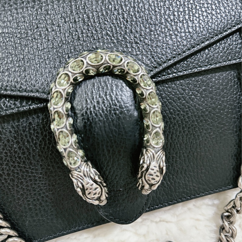 Gucci 經典酒神包黑色中號-26