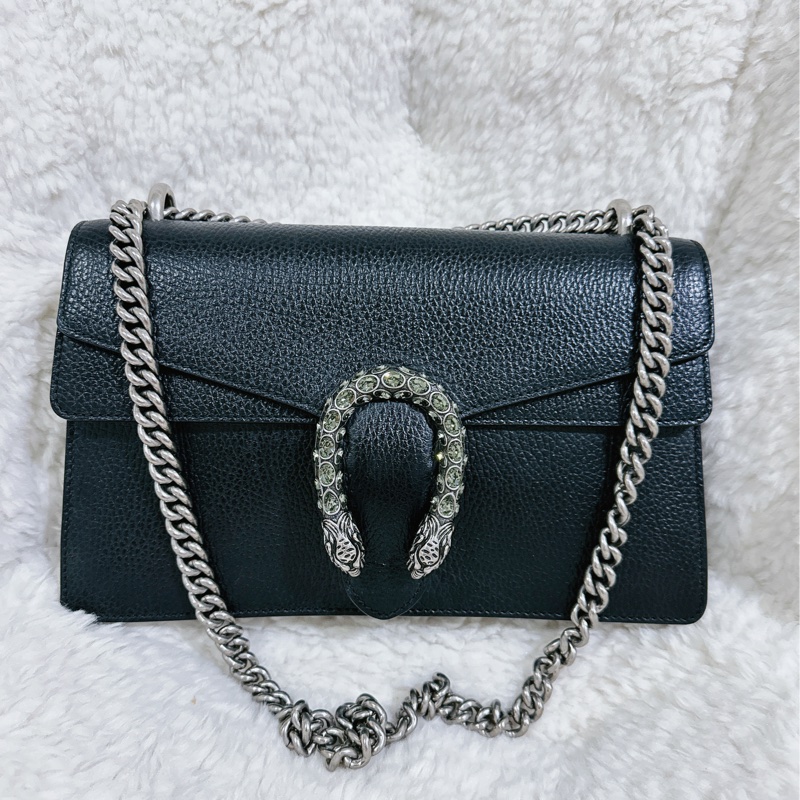 Gucci 經典酒神包黑色中號-30