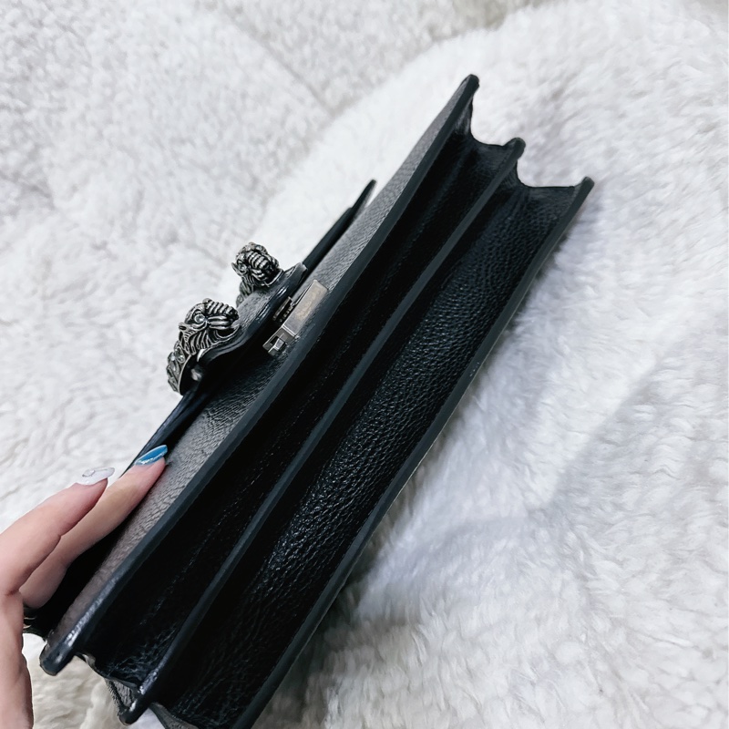 Gucci 經典酒神包黑色中號-41