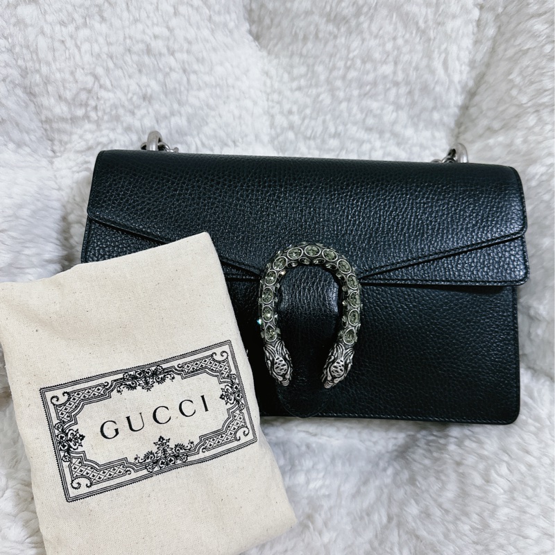 Gucci 經典酒神包黑色中號-55