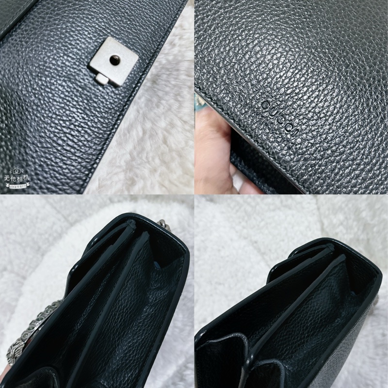 Gucci 經典酒神包黑色中號-60