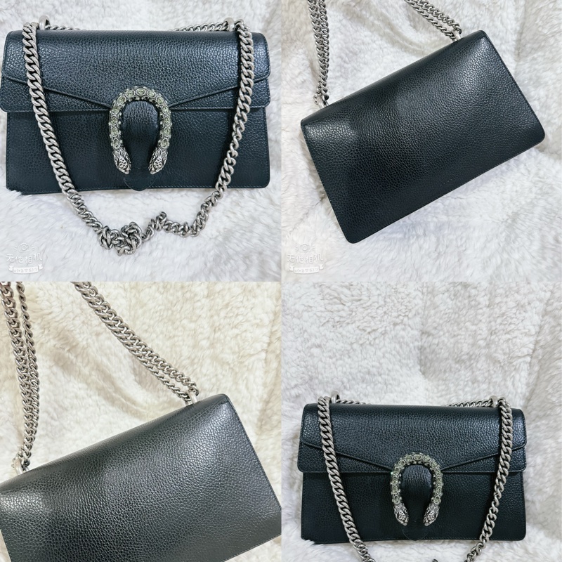 Gucci 經典酒神包黑色中號-66