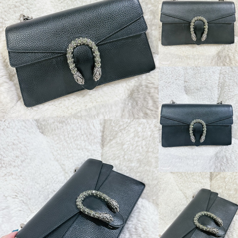 Gucci 經典酒神包黑色中號-68