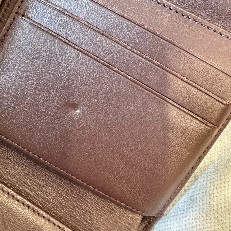 CHANEL 荔枝菱格紋牛皮 三摺短夾 金釦-18