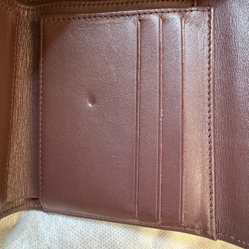 CHANEL 荔枝菱格紋牛皮 三摺短夾 金釦-33