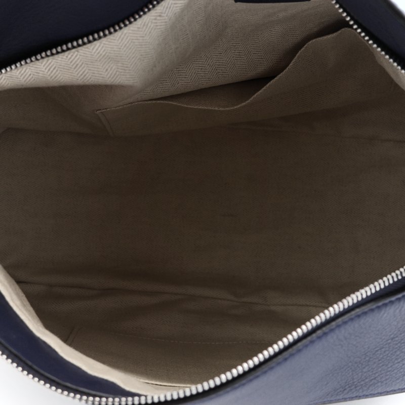Loewe 羅威 Puzzle 大號 深藍色 牛皮 斜挎包 手提包-4