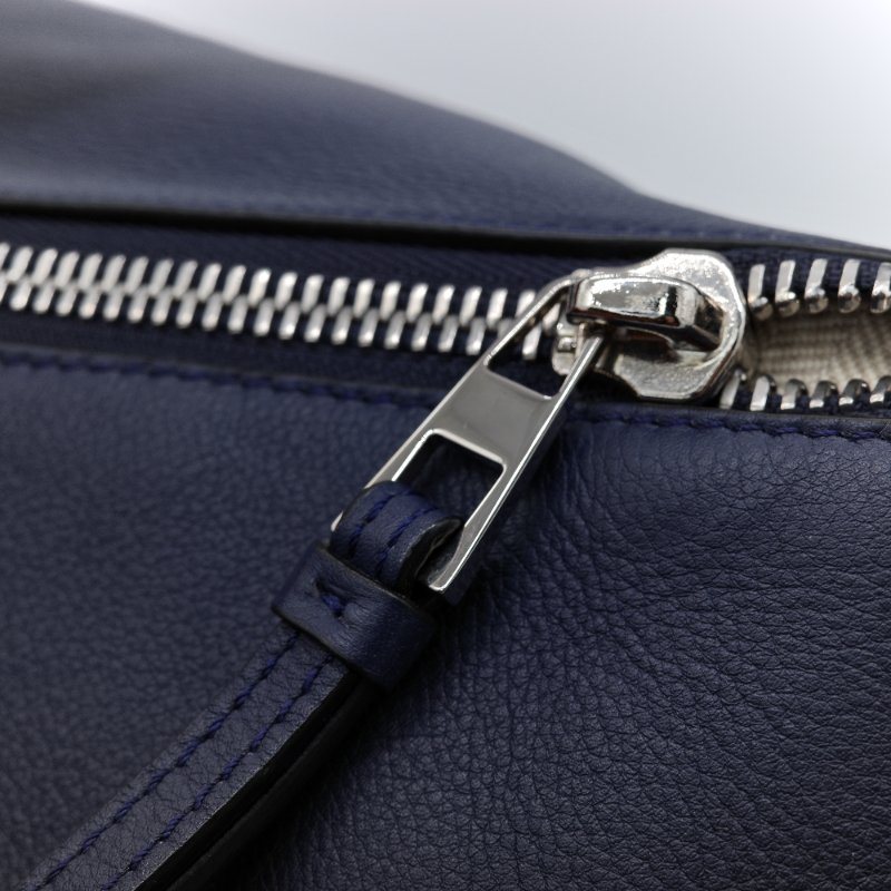 Loewe 羅威 Puzzle 大號 深藍色 牛皮 斜挎包 手提包-6