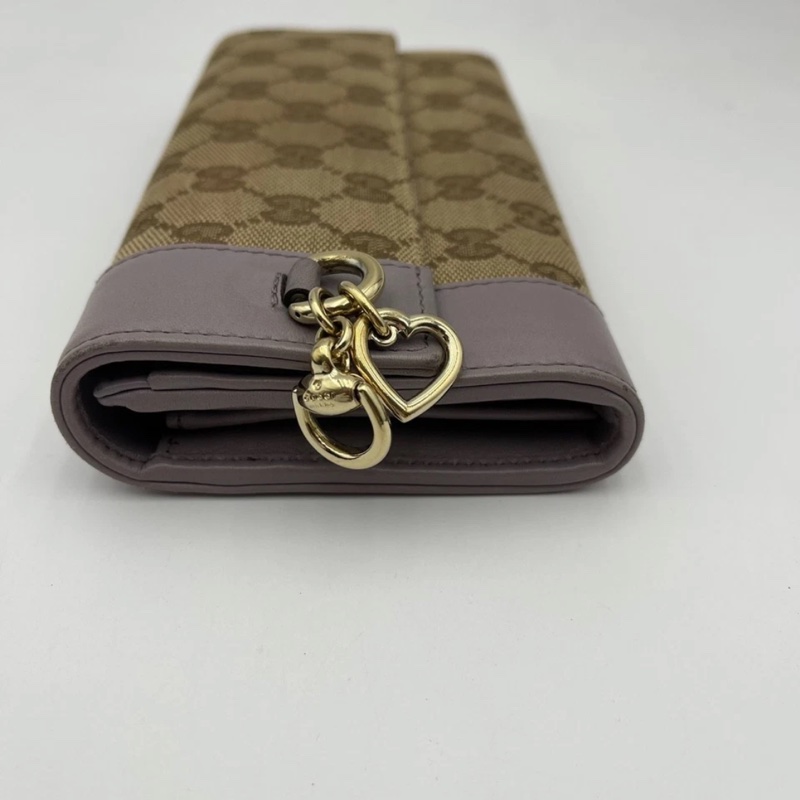GUCCI/古馳紫色長款滿logo錢包,19*10,成色如圖-2