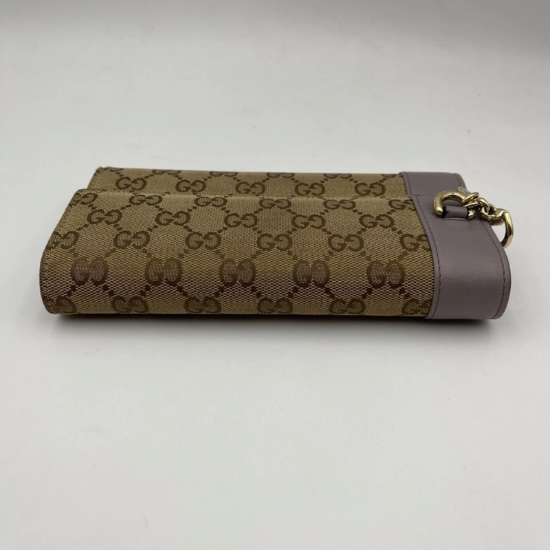 GUCCI/古馳紫色長款滿logo錢包,19*10,成色如圖-4