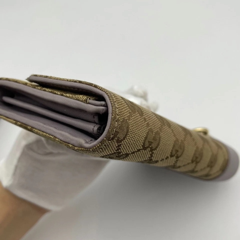 GUCCI/古馳紫色長款滿logo錢包,19*10,成色如圖-9