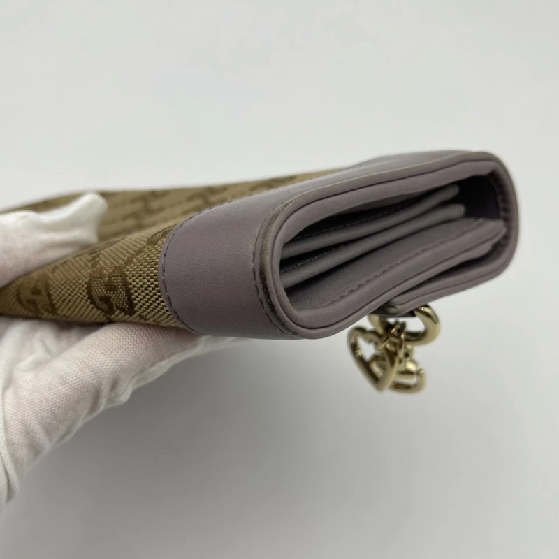 GUCCI/古馳紫色長款滿logo錢包,19*10,成色如圖-15