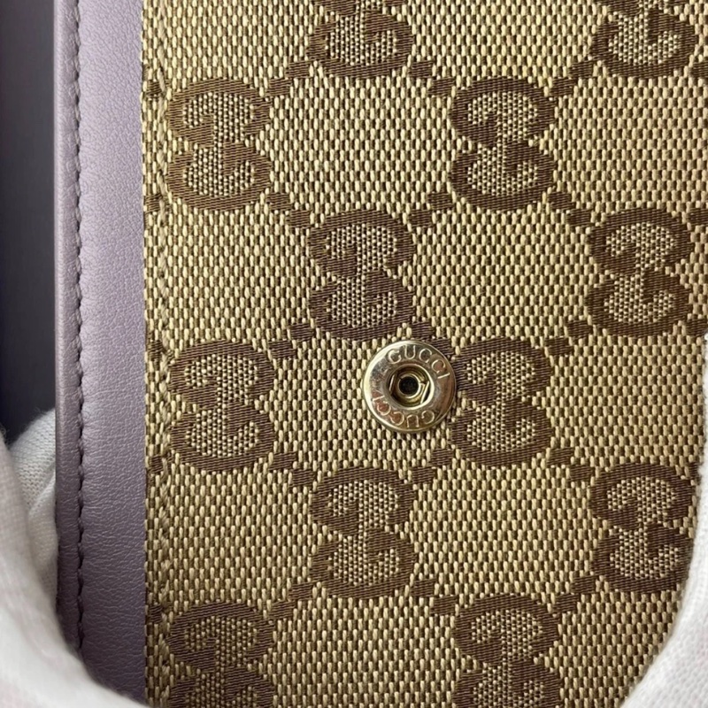 GUCCI/古馳紫色長款滿logo錢包,19*10,成色如圖-20
