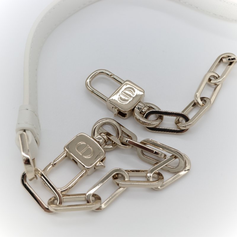 (專櫃 160,000) 近新品🎁 超級新 Dior 迪奧 Lady D-Joy Cannage 籐格紋 奶白色 羊皮 肩背包 小型手提包 附背帶-12