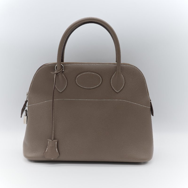 Hermès 愛馬仕 Bolide 31 灰色 Clemence 牛皮 手提包 肩背包 兩用包-1