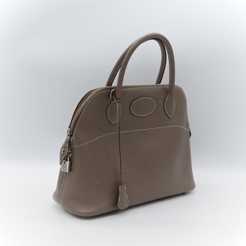 Hermès 愛馬仕 Bolide 31 灰色 Clemence 牛皮 手提包 肩背包 兩用包-3