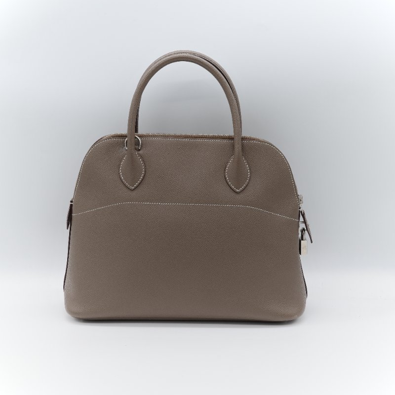 Hermès 愛馬仕 Bolide 31 灰色 Clemence 牛皮 手提包 肩背包 兩用包-4