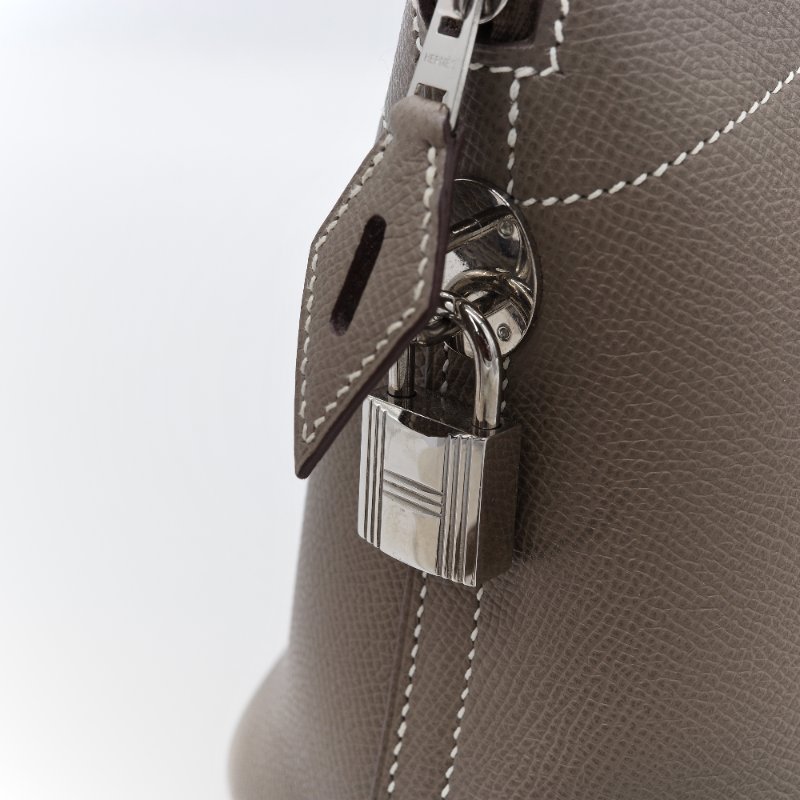 Hermès 愛馬仕 Bolide 31 灰色 Clemence 牛皮 手提包 肩背包 兩用包-8