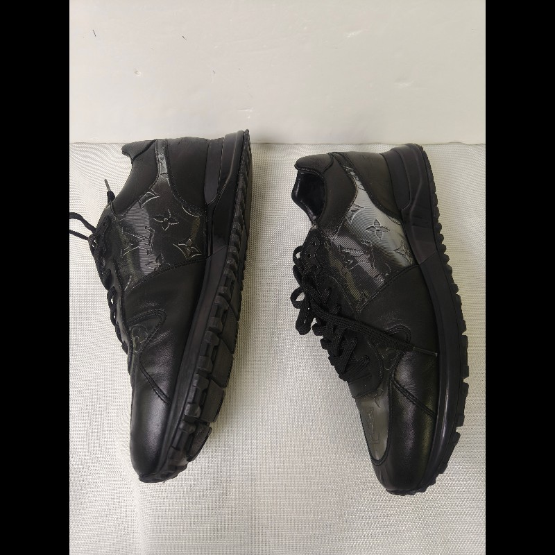 【LV👜全品項限時降價‼️】㊣✨Louis Vuitton✨**尺寸:7**(附鞋盒)路易威登 LV 黑武士 老花 黑色 潮流 皮革 拼接 球鞋 休閒鞋 運動鞋/二手鞋/二手精品/保證正品🌳二手樹屋🌳-2
