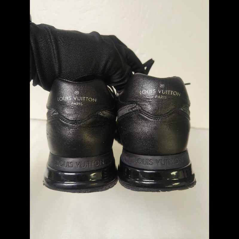 【LV👜全品項限時降價‼️】㊣✨Louis Vuitton✨**尺寸:7**(附鞋盒)路易威登 LV 黑武士 老花 黑色 潮流 皮革 拼接 球鞋 休閒鞋 運動鞋/二手鞋/二手精品/保證正品🌳二手樹屋🌳-3