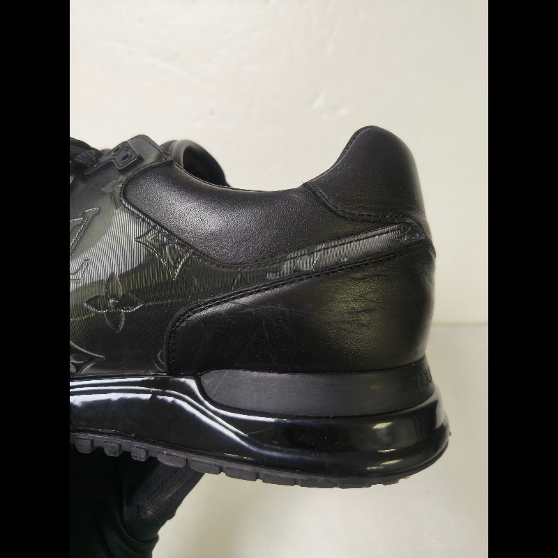 【LV👜全品項限時降價‼️】㊣✨Louis Vuitton✨**尺寸:7**(附鞋盒)路易威登 LV 黑武士 老花 黑色 潮流 皮革 拼接 球鞋 休閒鞋 運動鞋/二手鞋/二手精品/保證正品🌳二手樹屋🌳-9