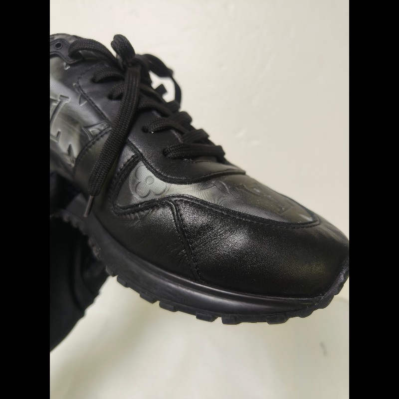 【LV👜全品項限時降價‼️】㊣✨Louis Vuitton✨**尺寸:7**(附鞋盒)路易威登 LV 黑武士 老花 黑色 潮流 皮革 拼接 球鞋 休閒鞋 運動鞋/二手鞋/二手精品/保證正品🌳二手樹屋🌳-13