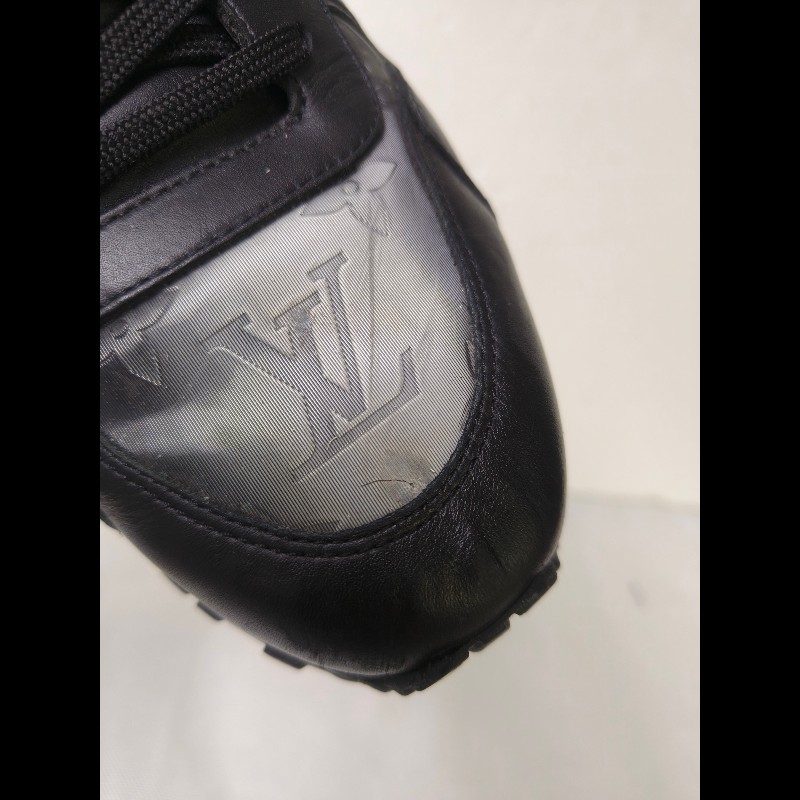 【LV👜全品項限時降價‼️】㊣✨Louis Vuitton✨**尺寸:7**(附鞋盒)路易威登 LV 黑武士 老花 黑色 潮流 皮革 拼接 球鞋 休閒鞋 運動鞋/二手鞋/二手精品/保證正品🌳二手樹屋🌳-14