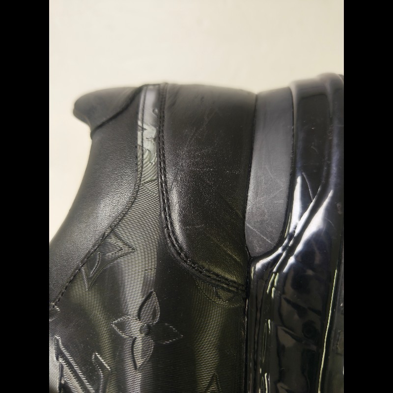 【LV👜全品項限時降價‼️】㊣✨Louis Vuitton✨**尺寸:7**(附鞋盒)路易威登 LV 黑武士 老花 黑色 潮流 皮革 拼接 球鞋 休閒鞋 運動鞋/二手鞋/二手精品/保證正品🌳二手樹屋🌳-15