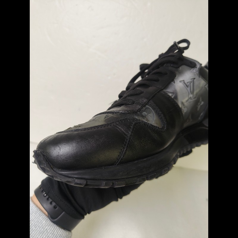 【LV👜全品項限時降價‼️】㊣✨Louis Vuitton✨**尺寸:7**(附鞋盒)路易威登 LV 黑武士 老花 黑色 潮流 皮革 拼接 球鞋 休閒鞋 運動鞋/二手鞋/二手精品/保證正品🌳二手樹屋🌳-29