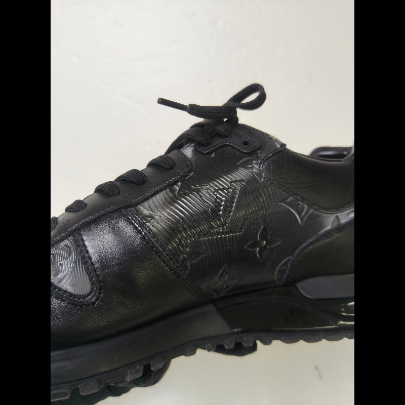 【LV👜全品項限時降價‼️】㊣✨Louis Vuitton✨**尺寸:7**(附鞋盒)路易威登 LV 黑武士 老花 黑色 潮流 皮革 拼接 球鞋 休閒鞋 運動鞋/二手鞋/二手精品/保證正品🌳二手樹屋🌳-30