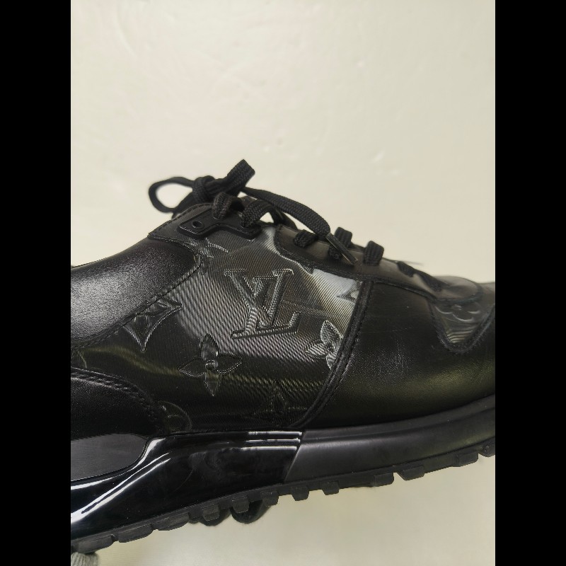 【LV👜全品項限時降價‼️】㊣✨Louis Vuitton✨**尺寸:7**(附鞋盒)路易威登 LV 黑武士 老花 黑色 潮流 皮革 拼接 球鞋 休閒鞋 運動鞋/二手鞋/二手精品/保證正品🌳二手樹屋🌳-34