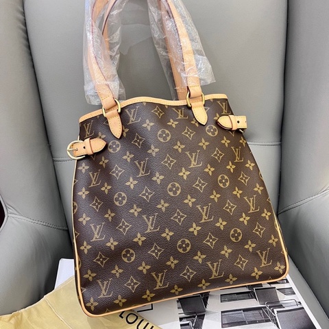 97新LV老花竪版南瓜包 白皮 編碼MI1025 有塵袋