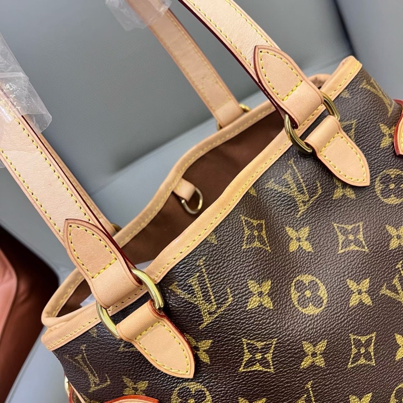 97新LV老花竪版南瓜包 白皮 編碼MI1025 有塵袋-2