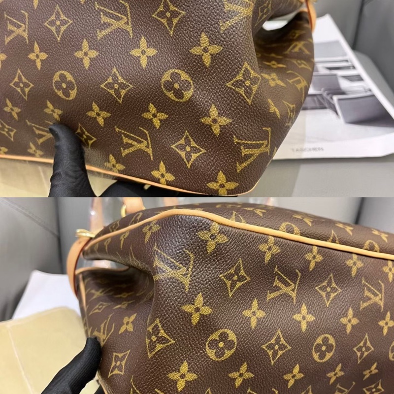 97新LV老花竪版南瓜包 白皮 編碼MI1025 有塵袋-4